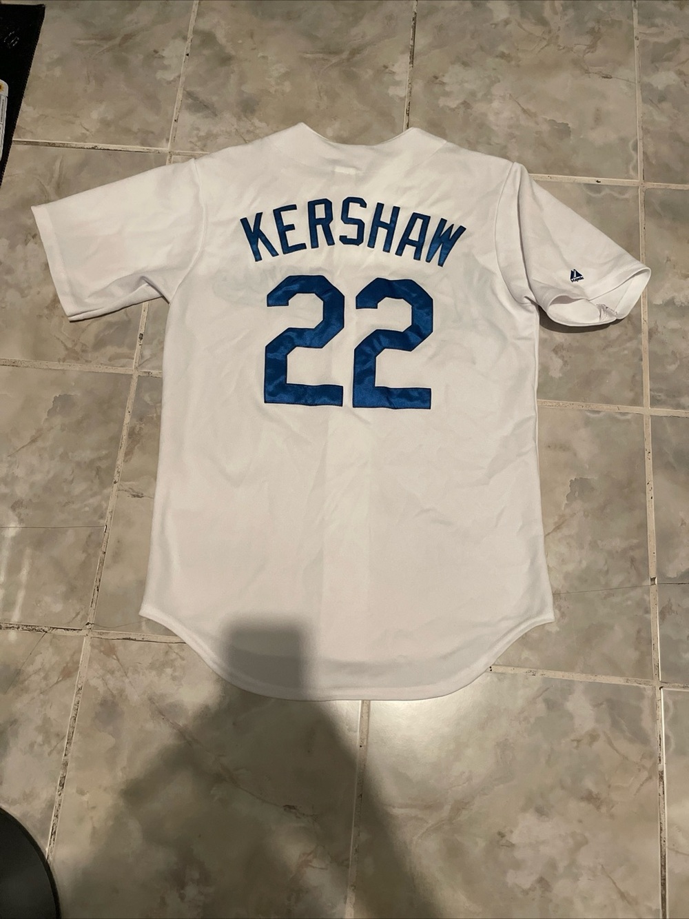 Majestic MLB Los Angeles Dodgers Clayton Kershaw #22 White Jersey SZ S